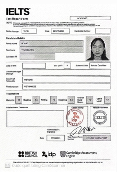 Học viên Hoàng Thục Quyên Xuất Sắc dành học bổng 20% trường Top#4 Australia và Top#40 Thế giới