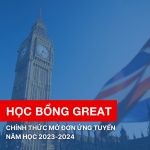 Cơ hội du học Thạc sĩ tại Vương quốc Anh với học bổng GREAT 2023