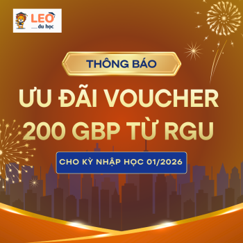 Ưu đãi voucher 200 GBP từ RGU cho kỳ nhập học 01/2026